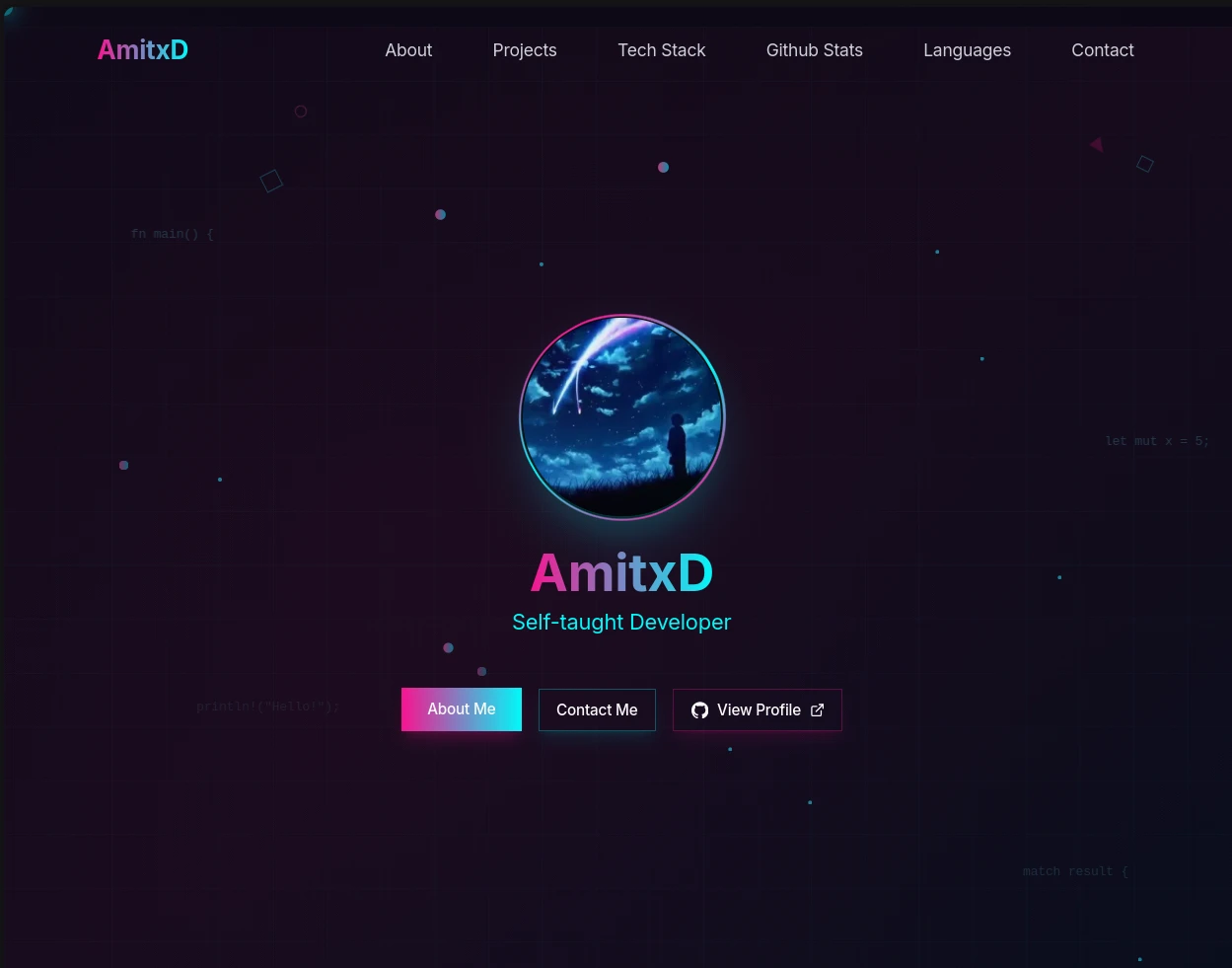 Developer Portfolio preview